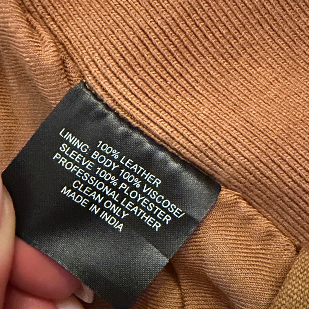 NICHOLAS K Brock Leather Jacket Medium Brown - Picture 13 of 17